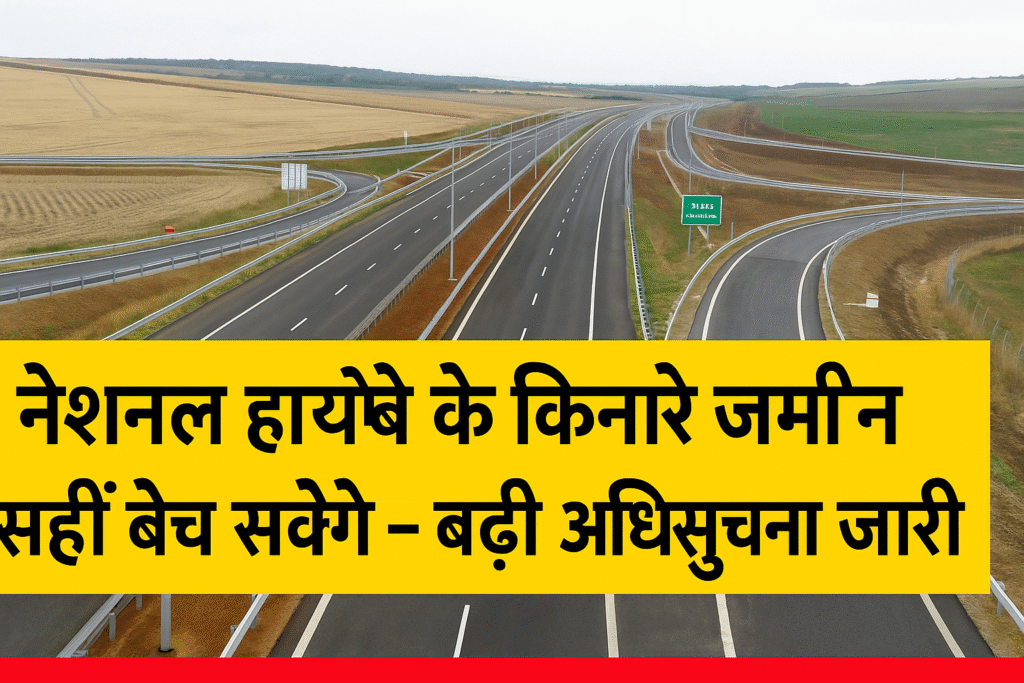 नेशनल हाइवे के किनारे जमीन नहीं बेच सकेंगे